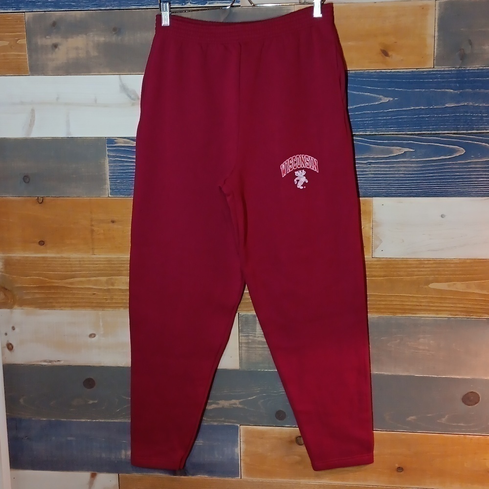 Vintage Chic Wisconsin Badgers Sweatpants XL red